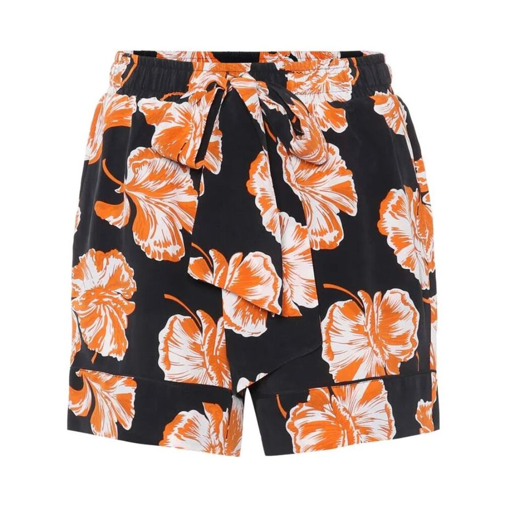 GANNI Floral Silk Shorts